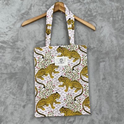 Printfresh Bagheera Leopard Print Organic Cotton Tote Bag Book Bag Shopping