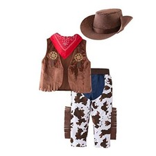 May's Baby Western Cowboy Style Kids Costume Set Cosplay 12-18 months Brown a