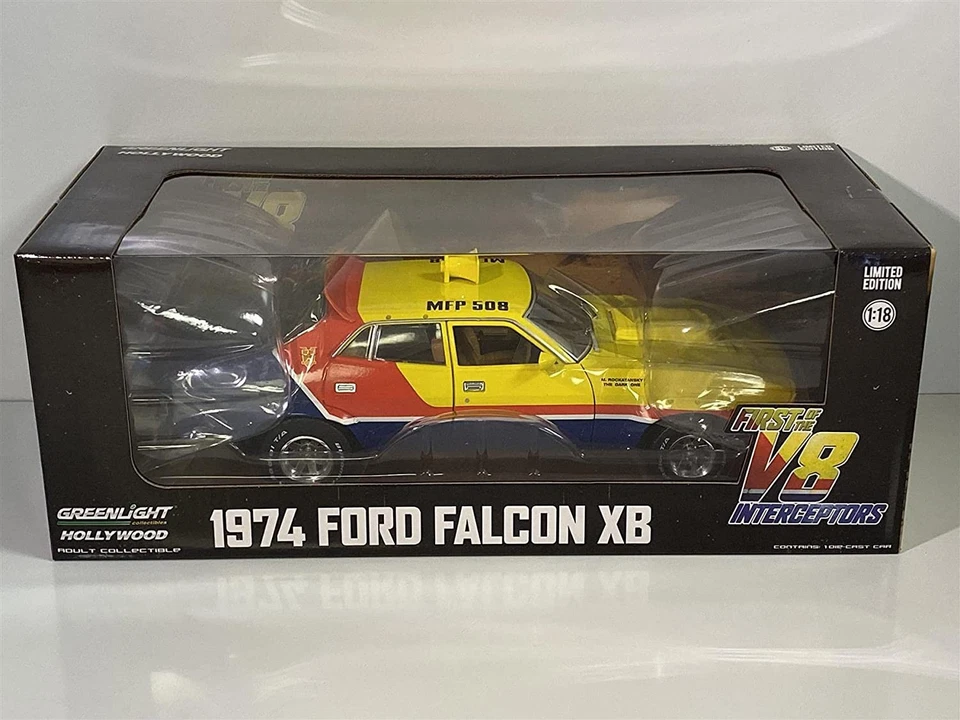 MAD MAX Auto 1974 FORD FALCON XB 4 First V8 Interceptor Modello 1/18 Originale - Immagine 3 di 4