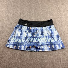 Adidas Climalite Geometric Print Athletic Skort Blue Black Women's Size M/L