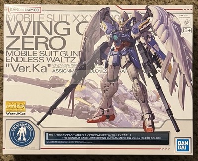 1/100 MG Wing Gundam Zero EW Ver Ka Clear Color Gundam Base Limited P Bandai