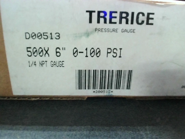 Trerice 500XB6002LA120 Industrial Pressure Gauge 6" Dial 0-160 psi Lower Connect img