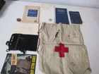 MILITARY LOT SET COLLECTION OF WW2 RELIGIOUS BOOKLETS RED CROSS BAG POUCH POST C
