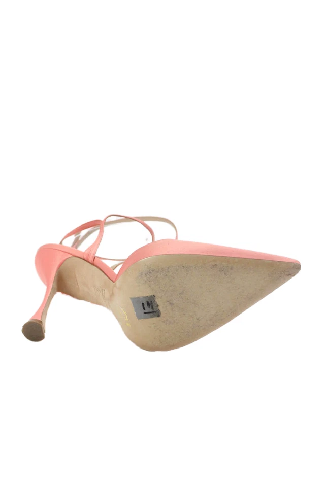 Zapatos de salón Carolina Herrera para mujer satinado punta rosa salmón talla 39 9 Foto 4 de 4