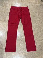 Bright Red Chino Size 34 Slim