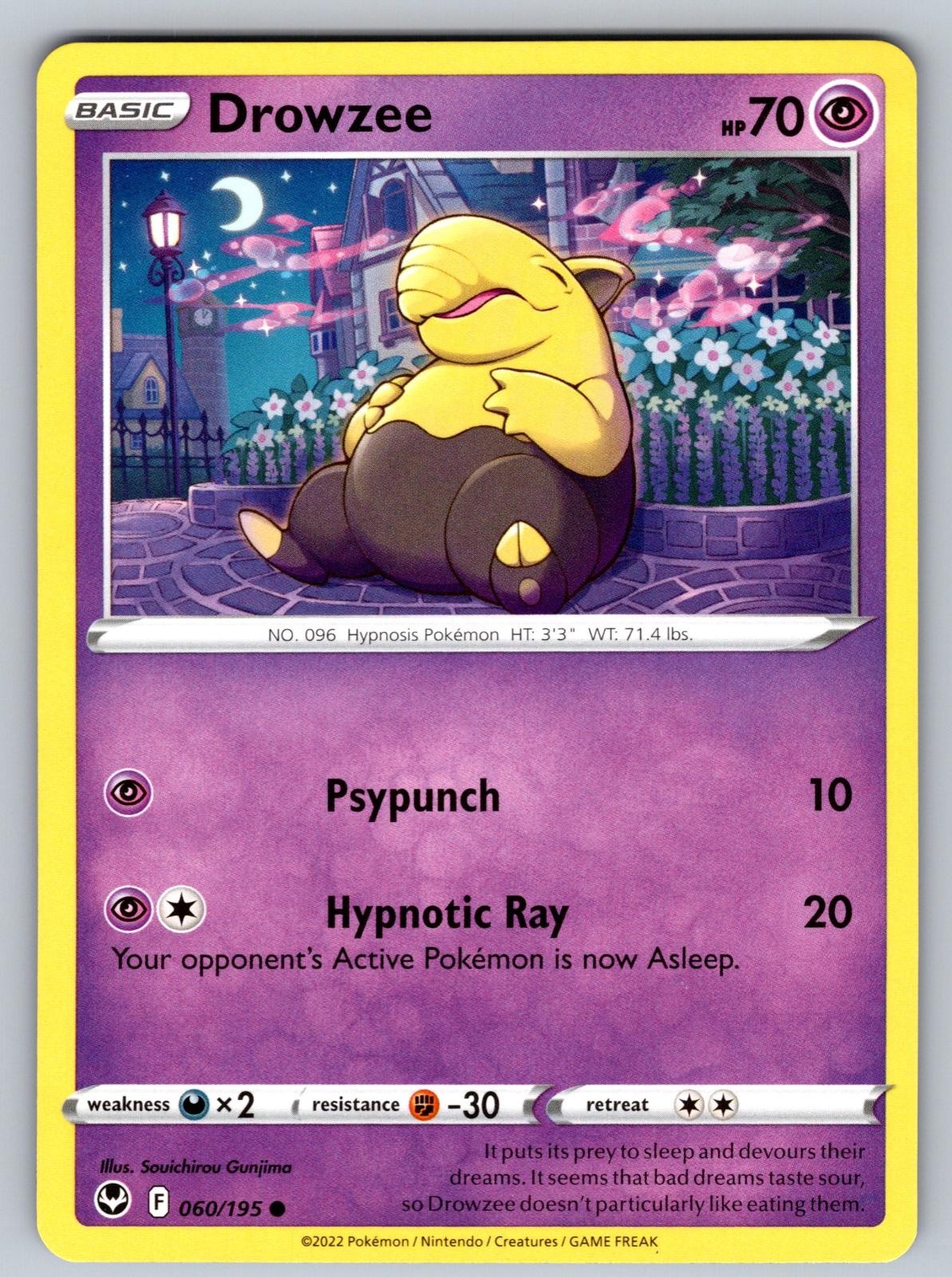 Drowzee 060/195 Common Silver Tempest Pokemon Near Mint Make Offer!