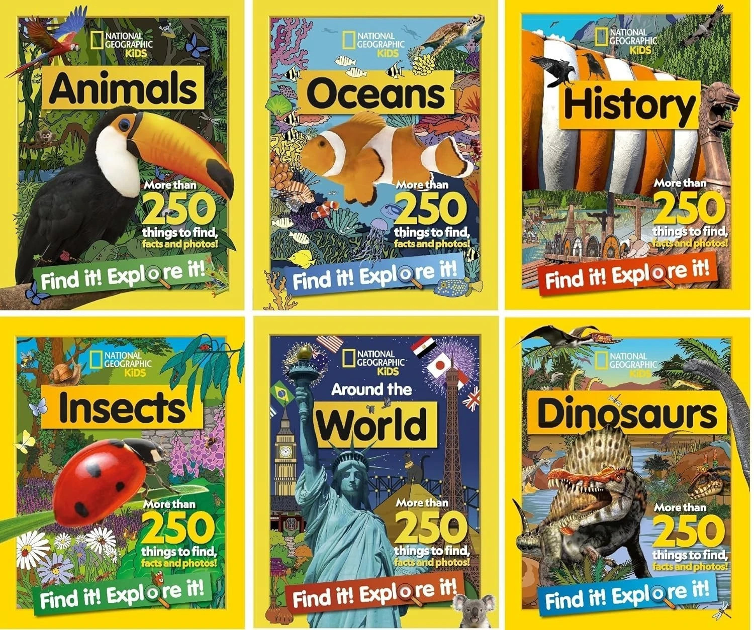 National Geographic Kids Find it! Explore it! 6 Books Collection Set Paperback