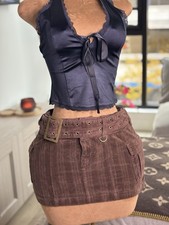 Urban Outfitters Brown Corduroy Mini Skirt Size M Zipper Missing