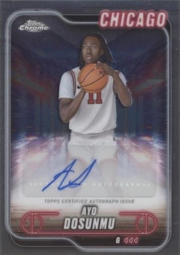 Ayo Dosunmu RC *9/25* Auto 2024-25 Topps Chrome Sapphire Orange