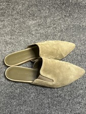 Jenni Kayne Beige Suede Pointy Toe Mules Italy size 37, Preloved, MSRP 395