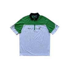Maglietta Polo Australian L'alpina anni 90 Uomo XL Verde Bianco Pre Owned