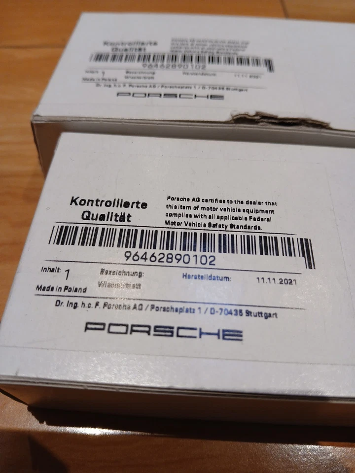 2 НОВЫЕ ОРИГИНАЛЬНЫЕ ЩЕТКИ СТЕКЛООЧИСТИТЕЛЯ ВЕТРОВОГО СТЕКЛА PPORSCHE CARRERA 911 964 96462890102  - Изображение 2 из 4