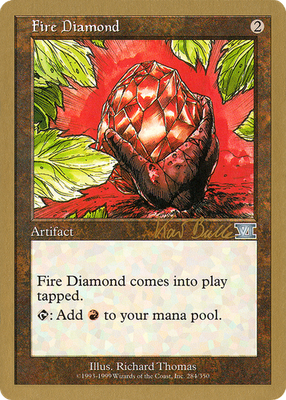 kai budde mtg card Fire Diamond - 1999 Kai Budde (6ED) (Damaged) World Championship WCD Magic  MTG