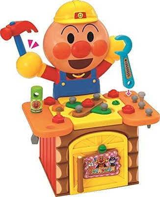 Anpanman JoyPalette Hammer & Roll Toy Tonton Carpenter 20 x 27 38 cm Plastic
