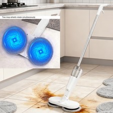 Cordless Electric Spinning Mop Pads Rechargeable Floor Cleaner Scrubber Polish