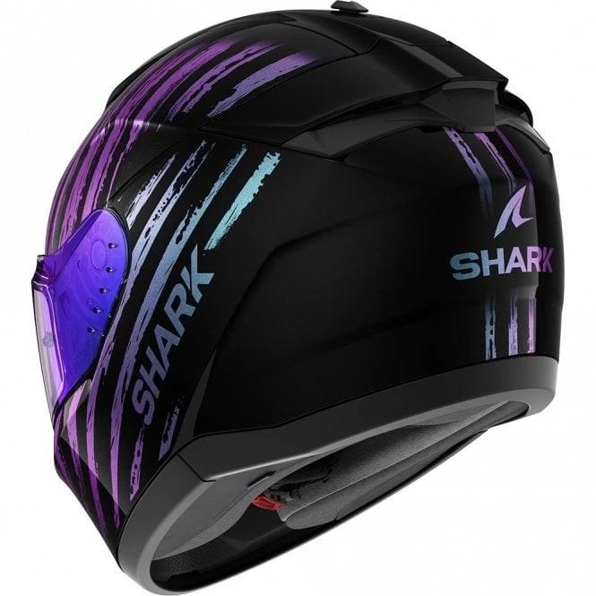 Shark (Full Face) Helmet - Ridill 2 Assya (Black/Purple/Green) - Image 2 of 4