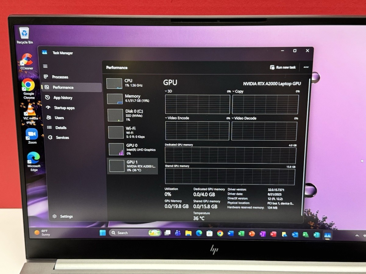 HP ZBOOK Studio 15.6” G8 Mobile Workstation 11th i7 11850H 2.5GHz