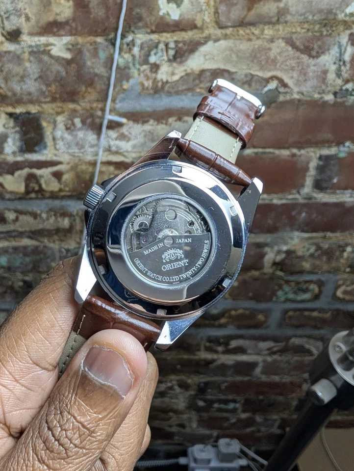 Reloj Pulsera Orient Bambino Automático Acero Inoxidable Esfera Blanca Foto 3 de 4