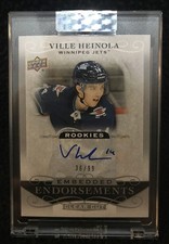2019-20 UD Clear Cut Embedded Endorsements Rookies VILLE HEINOLA EE-VH #36/99 RC