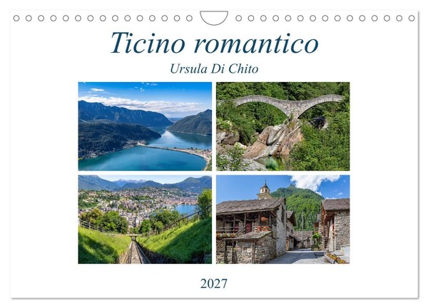 "Calendar 2027 · US Version · Romantic Ticino (Wall Calendar 2027 12\" × 8\" Landsc"-image