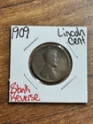 1909 P Lincoln Wheat Cent Penny Mint Error Blank Reverse Rare 1c Coin (Raw14785)