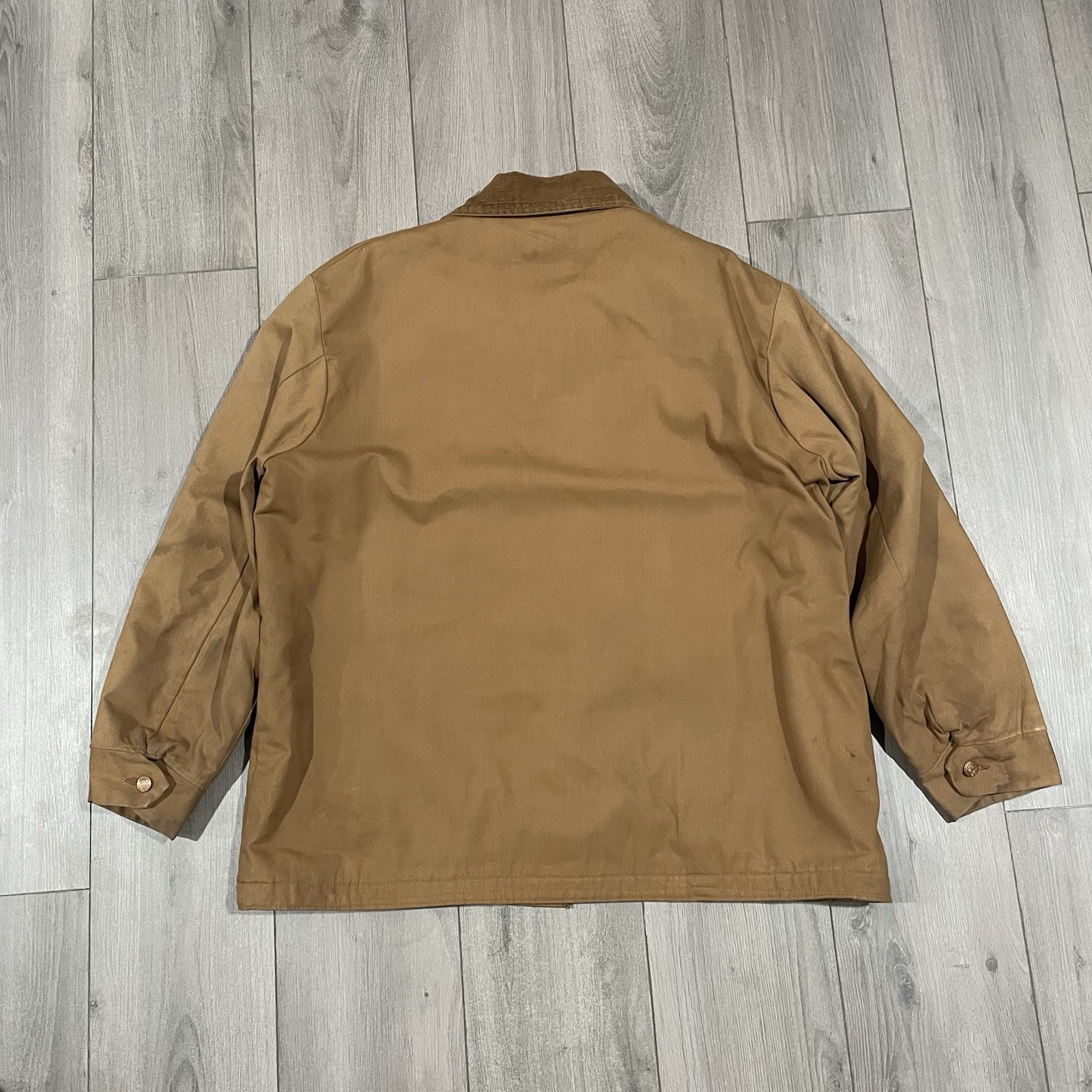 vtg 60s wrangler blue bell jacket 48 Blanket Lined Distressed Brown Chore Coat