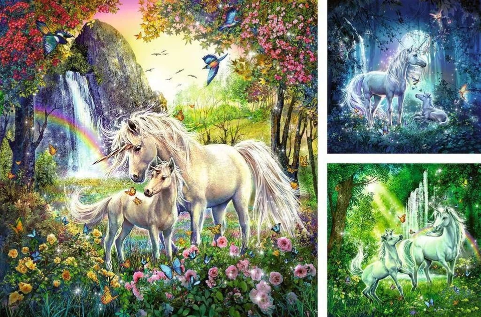 Ravensburger Unicorni - Puzzle 3x49 Pezzi Vhvm - Immagine 2 di 4