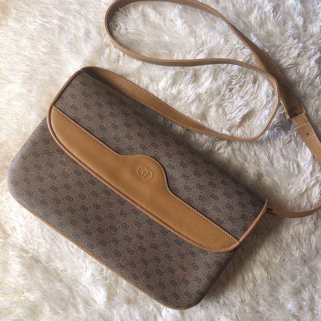 Vintage GUCCI Micro GG Shoulder Bag From Japan