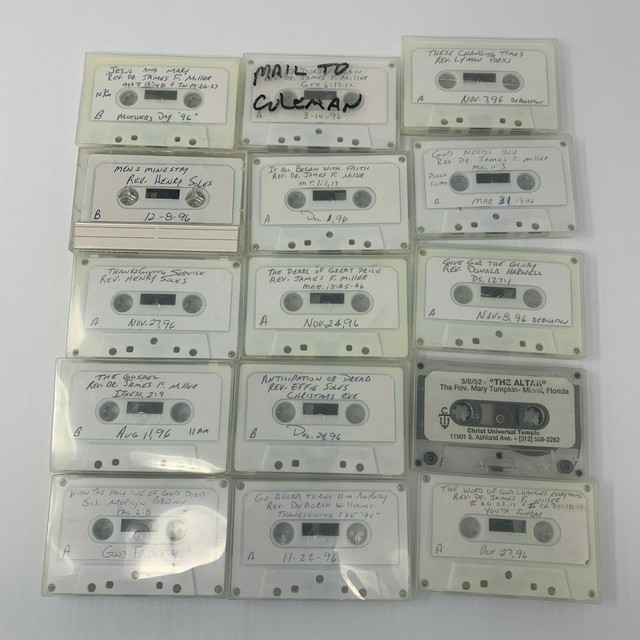 Cassette Tapes Set of 15 1996 Church Service Recordings DuPage AME eBay