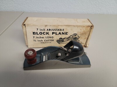 7 inch Adjustable Master Mechanic Block Plane Original Box USA Made vintage