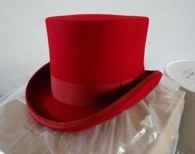 100% Wool Felt Top Hats Victorian Style Mad Hatter Tall Gentlemen Magic Hats