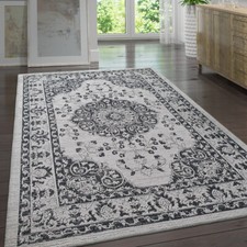Oriental Rug Large Grey Black Traditional Pattern Small Runner Living Room Mats