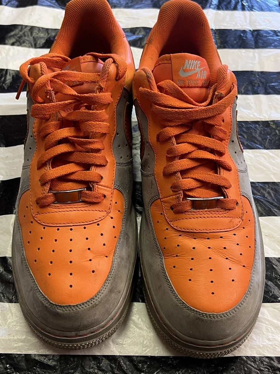 2007 Classic Nike Air Force AF-1 '82 Mens Shoes Size 12 Orange Gray