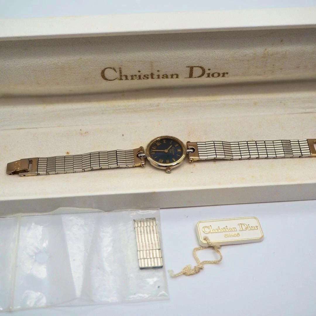 Christian Dior 3028 montre bracelet femme à quartz Vintgae avec boîte d'origine 202406M