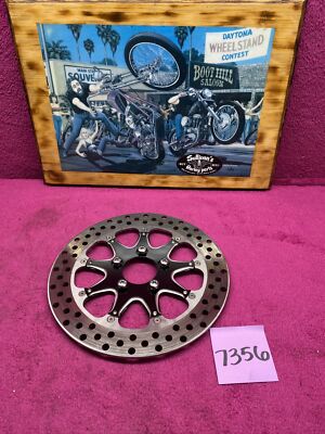 harley pm black edge cut 11.5  rotor front floating sportster softail dyna Brake