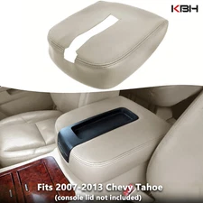 Fits 2007-2014 Chevy Tahoe Center Console Armrest Lid Vinyl Leather Cover Beige