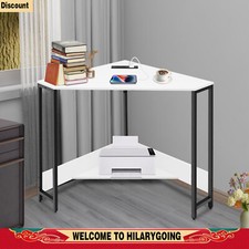 Corner Desk Small Computer Desk with Outlets Home Office Desk Desktop Work Place