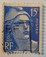 Netherlands Postage ~ 15¢ Blue Stamp ~ Posted/Used ~ c.1955 ~ 15