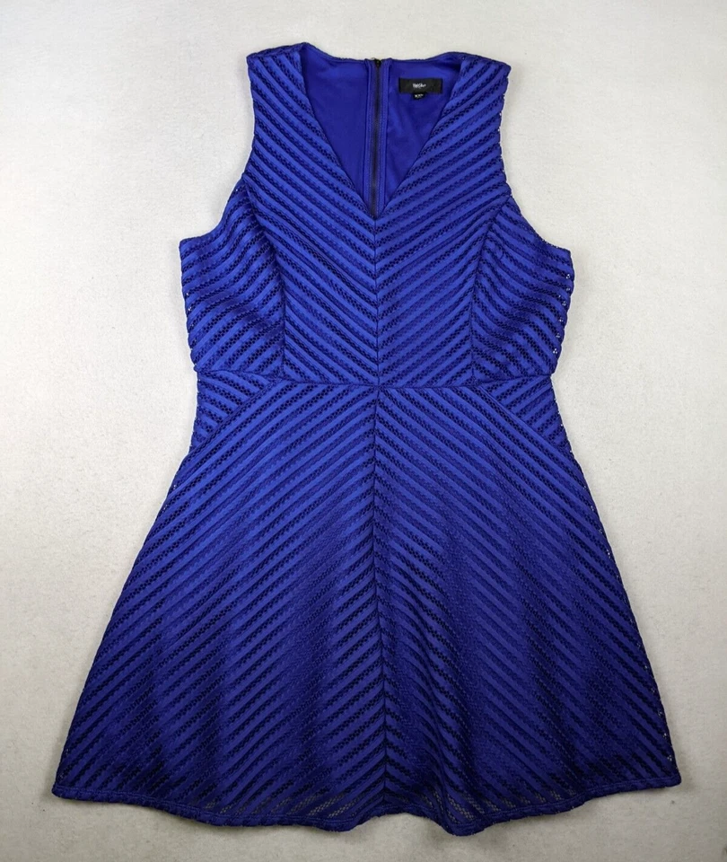 MOSSIMO Women's Dress Size XXL Purple Lace Sleeveless FIt & Flare A-Line - Image 2 of 4