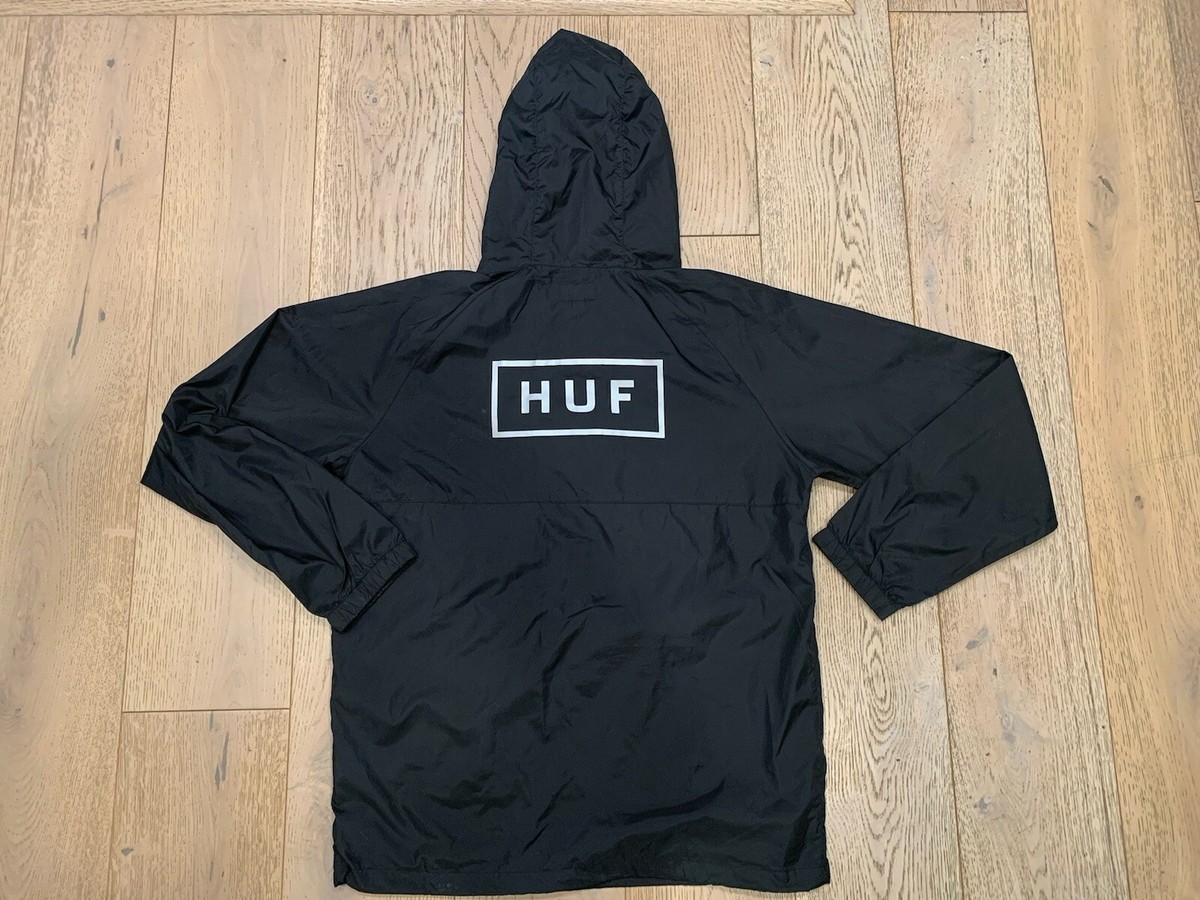 HUF Black Jacket Packable Anorak Size L | eBay