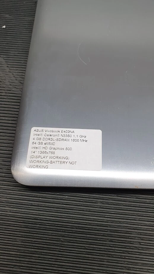 Asus Vivobook E403NA Celeron N3350 4GB DDR3 Gráficos HD Usado - Imagen 3 de 4