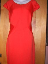 NWT $119 CALVIN KLEIN FITTED RED CAP SLEEVES SHEATH DRESS 8 M