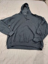 Athletic Works Pullover Hoodie Sweatshirt Men's L 42-44 Black Kangaroo Pocket