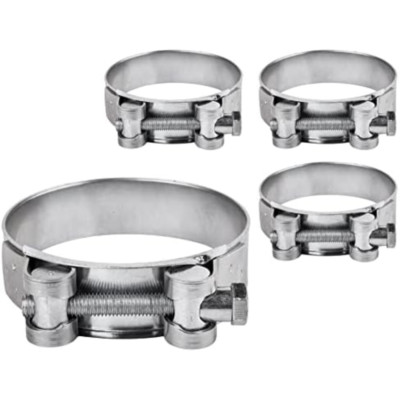 4 Staffe Per Tubi In Acciaio Con Rivestimento In Gomma 40-45mm – Montaggio A Parete O Soffitto, Antivibrazione