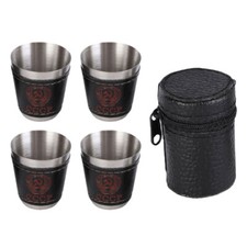 Schnapsgläser Metall Reisebecher Edelstahl Weinbecher Tasse Abdeckung