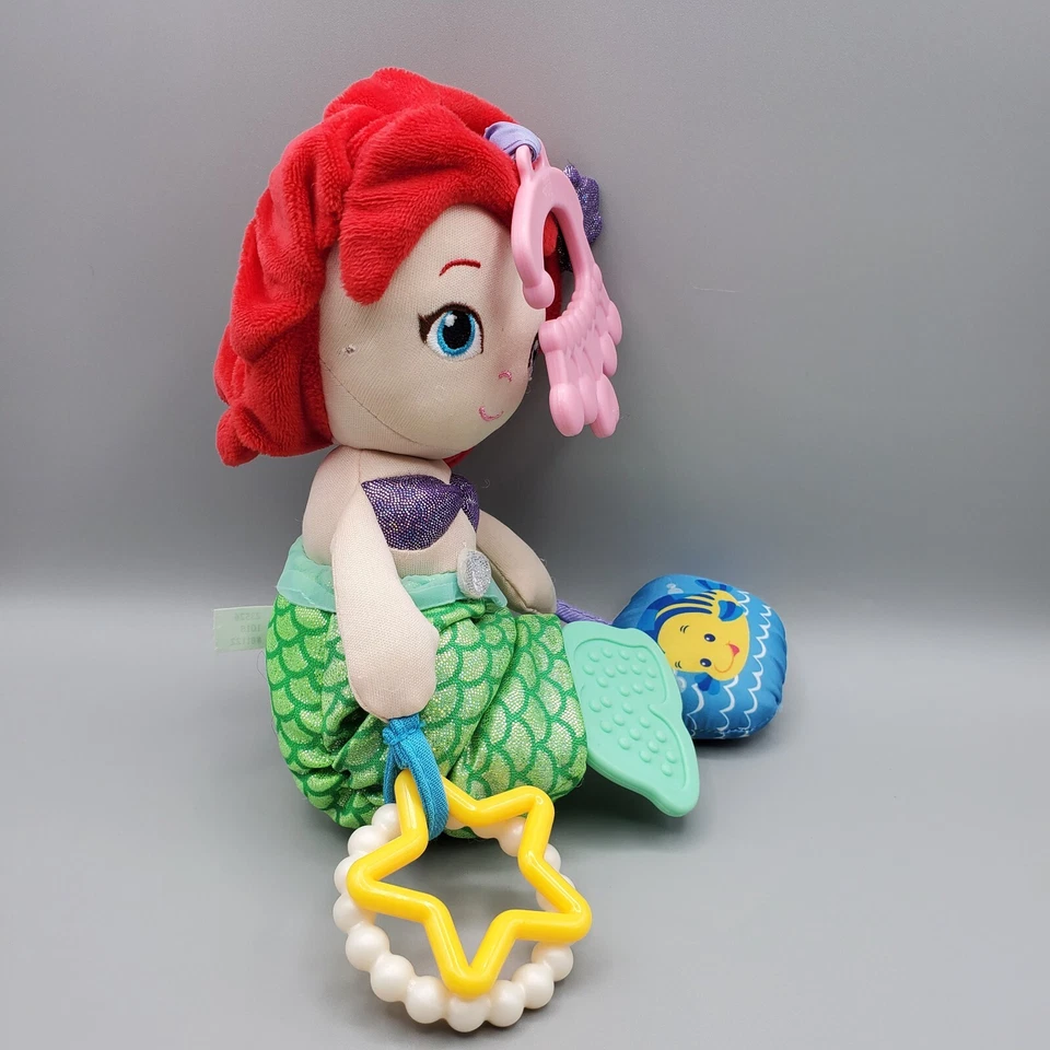 Disney Bebé Sirenita Ariel Cochecito Cuna Actividad Juguete Sobre la marcha Sonajero Foto 2 de 4