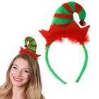 MINI ELF HAT ON HEADBAND WITH JINGLE BELL CHRISTMAS FANCY DRESS XMAS PARTY