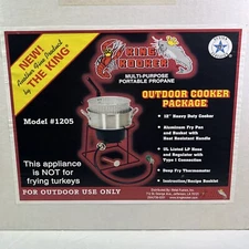 (NEW) King Kooker 12” Portable Propane Outdoor Cooker Package Model 1205 SEALED