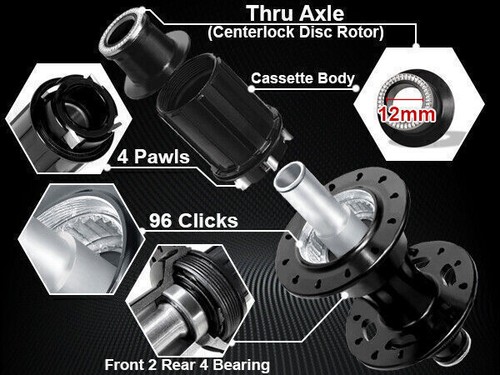 700C Carbon Laufradsatz 45/50/57mm Vorne+Hinten Laufräder fit Shimano 10/11 Fach - Bild 8 von 18