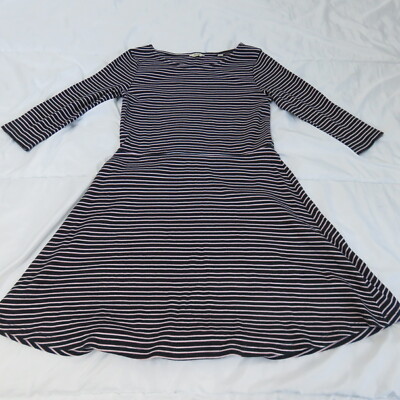 JACK WILLS DARK NAVY WHITE STRIPED PRINT STRETCH